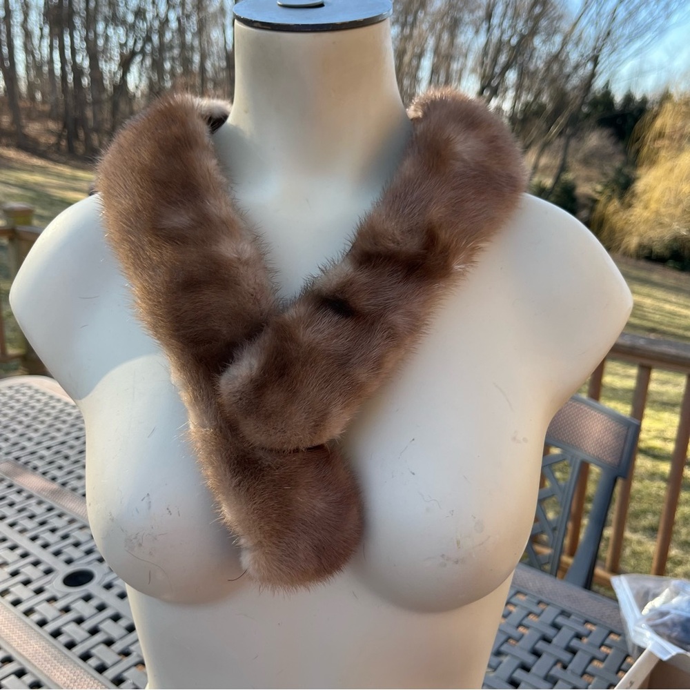 Luxurious Brown Fur Scarf